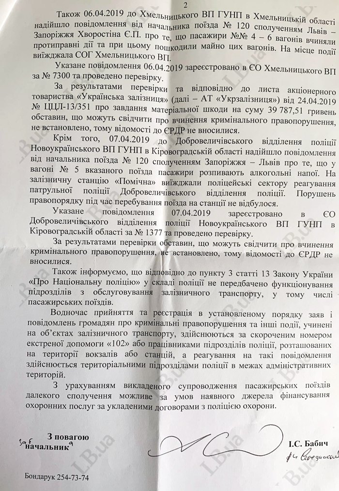 Полиция не сочла преступлением разгром вагона Укрзалізниці фанатами Карпат