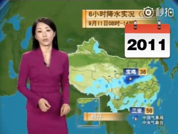 Китайская ведущая погоды не постарела за 22 года на экране: впечатляющее сравнение
