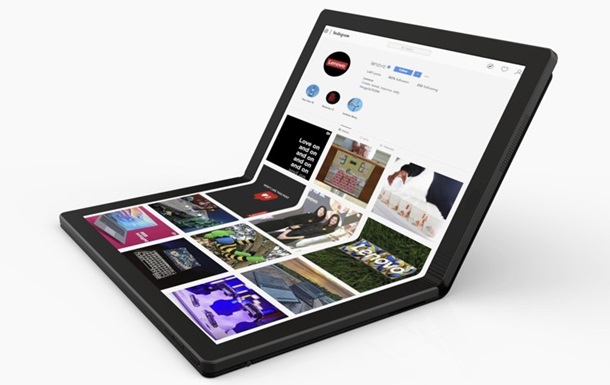 Lenovo показала ноутбук со складным экраном
