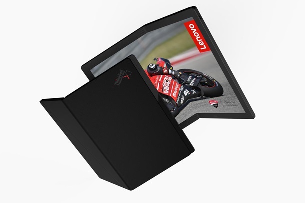 Lenovo показала ноутбук со складным экраном