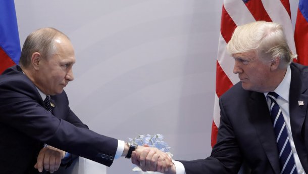 Украинский художник нарисовал жесткий плакат к встрече Трампа и Путина